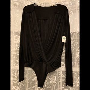 Free People black size L long sleeve bodysuit top